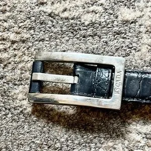 Escada | Accessories | Escada Black Croc Embossed Leather  display picture 3
